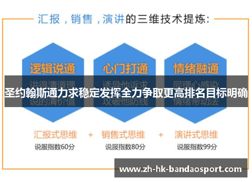 圣约翰斯通力求稳定发挥全力争取更高排名目标明确 圣约翰斯通力求稳定发挥全力争取更高排名目标明确